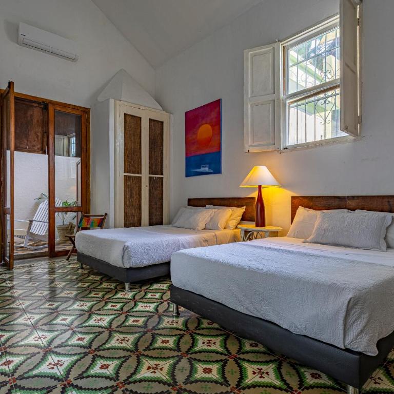 Casa Real Del Cabrero by Soho - Habitación Doble Estándar con vistas al jardín - 2 camas - 6