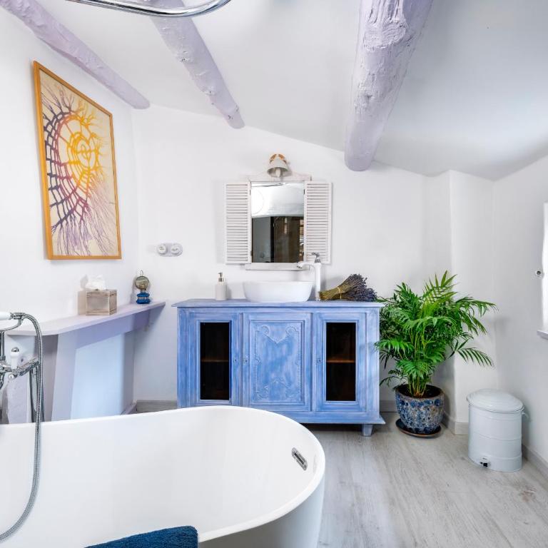 Aux Heures Bleues - Chambre Double Deluxe avec Baignoire - 6