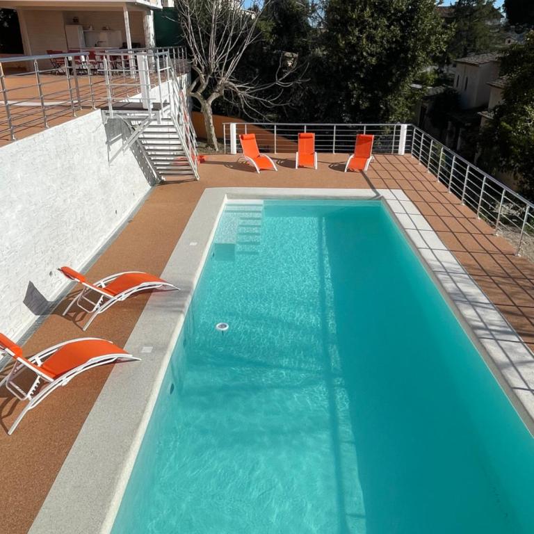 Orange Villa on the Cote d'Azur 6BR 11pax AC Private Heated Pool BBQ Mountain View - Villa - 22