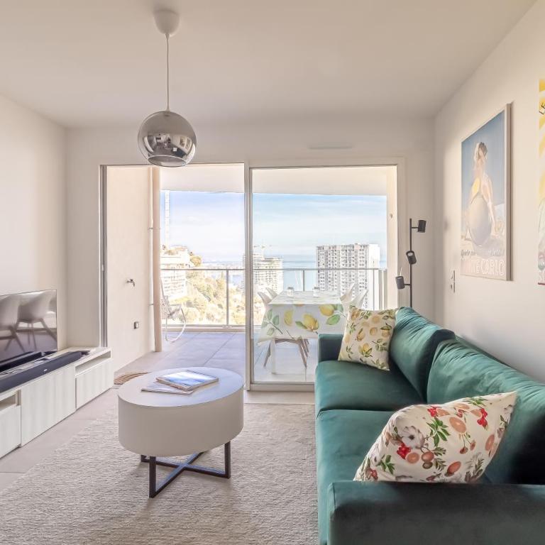 Superb new 2-room apartment -parking border Monaco - Chambre Simple avec Salle de Bains Privative - 8