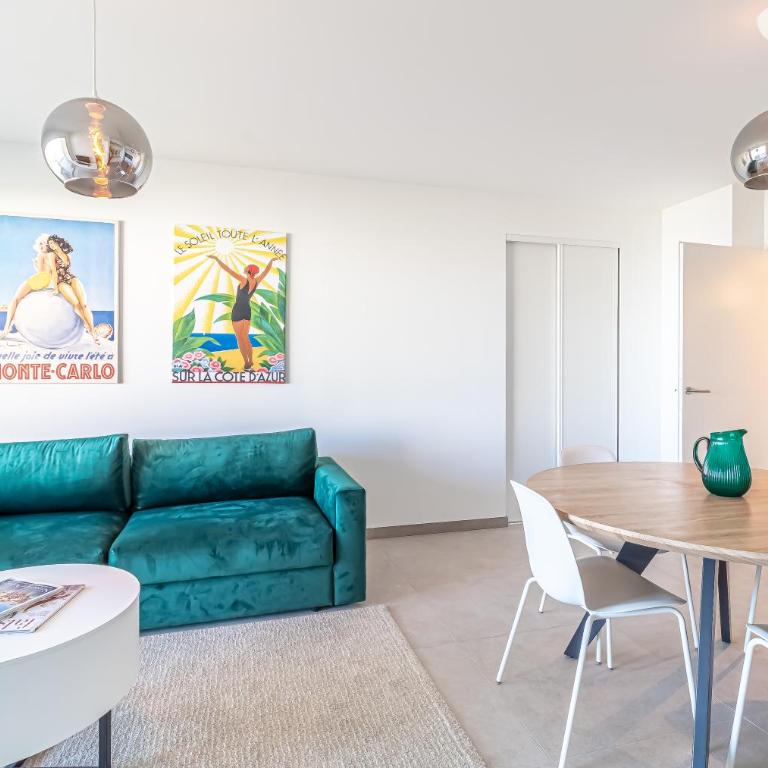 Superb new 2-room apartment -parking border Monaco - Chambre Simple avec Salle de Bains Privative - 15
