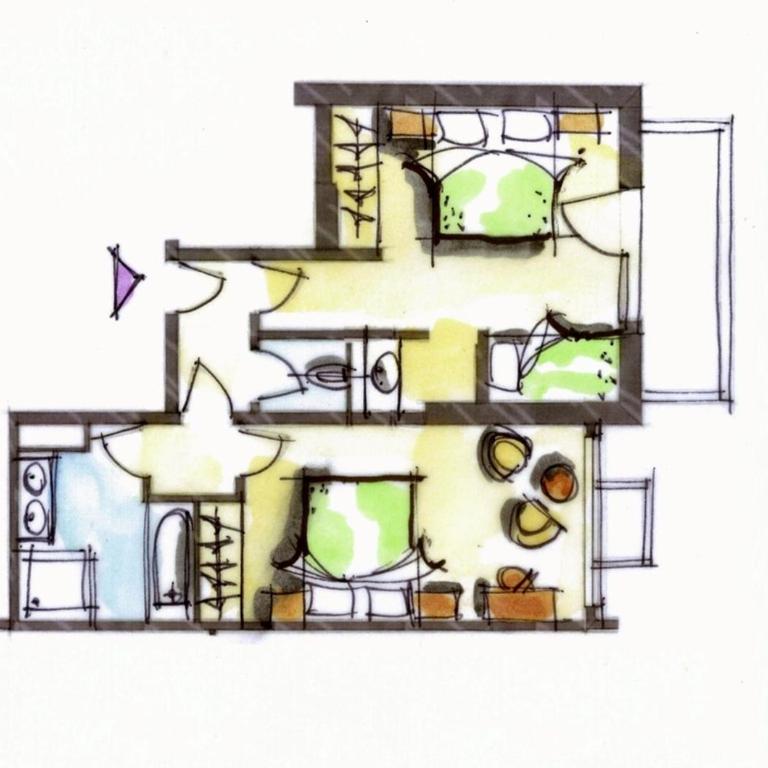 Hôtel LE BLIZZARD - Suite 2 Chambres avec Vue sur le Village - 3