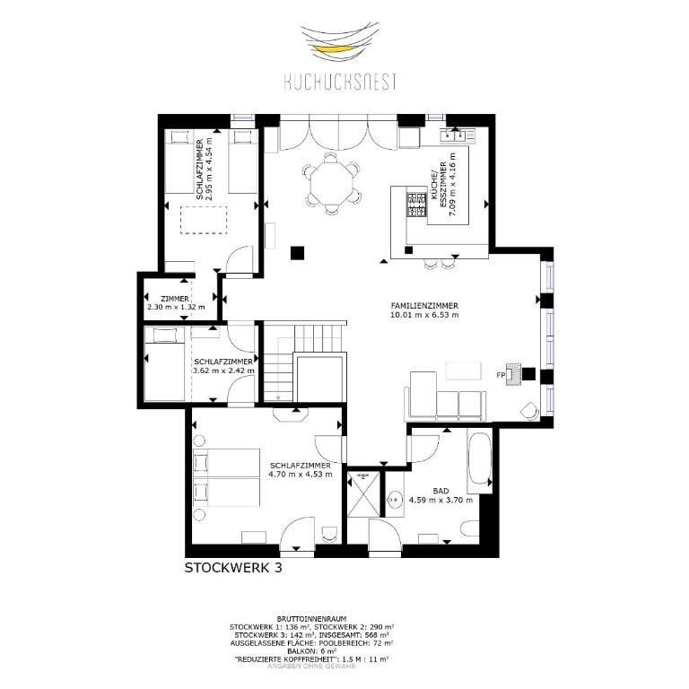 HEIMATEL - Ferienappartements Hochberg - Apartment mit 2 Schlafzimmern - 4