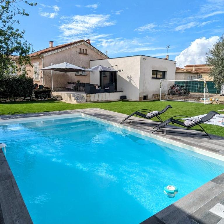 Jolie villa avec piscine à 15mn des plages - Villa 3 Chambres - 30