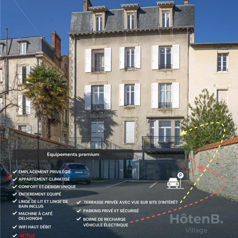 The "Heritage" Heart of Limoges Parking AC and Private Terrace - Appartement - 7