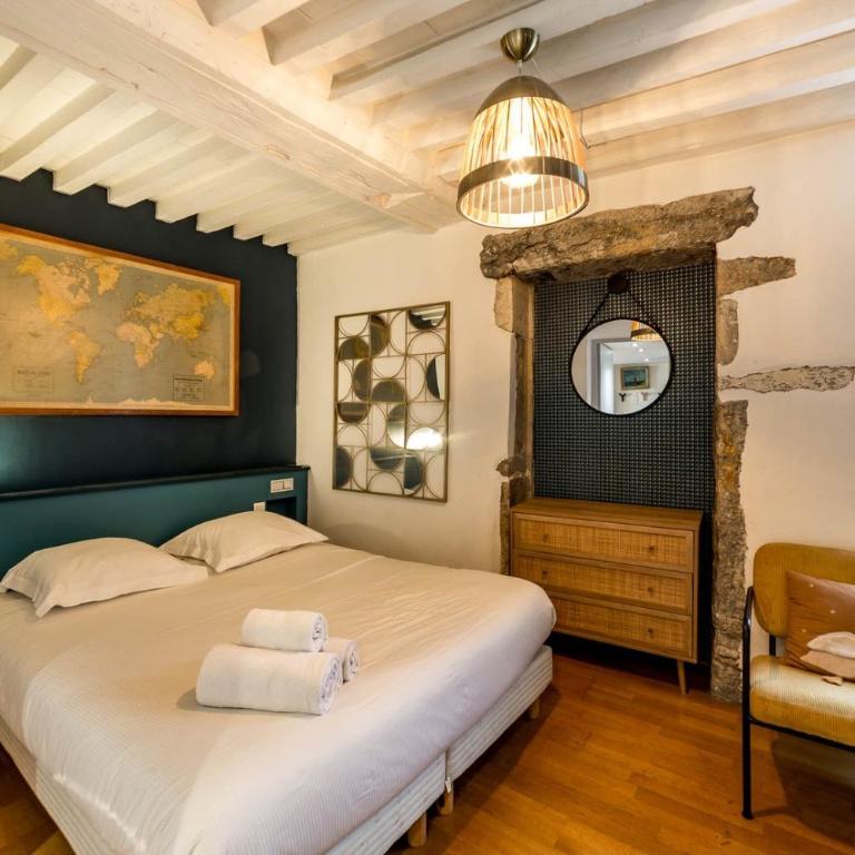 BnGo l La Vie sur la Saône l 2ch, 4p, parking, 4ème étage sans ascenseur - Two-Bedroom Apartment - 7