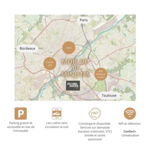 Limoges Sud-LesCinqSuites-L'Eden - DABNB - Appartement 1 Chambre - 11