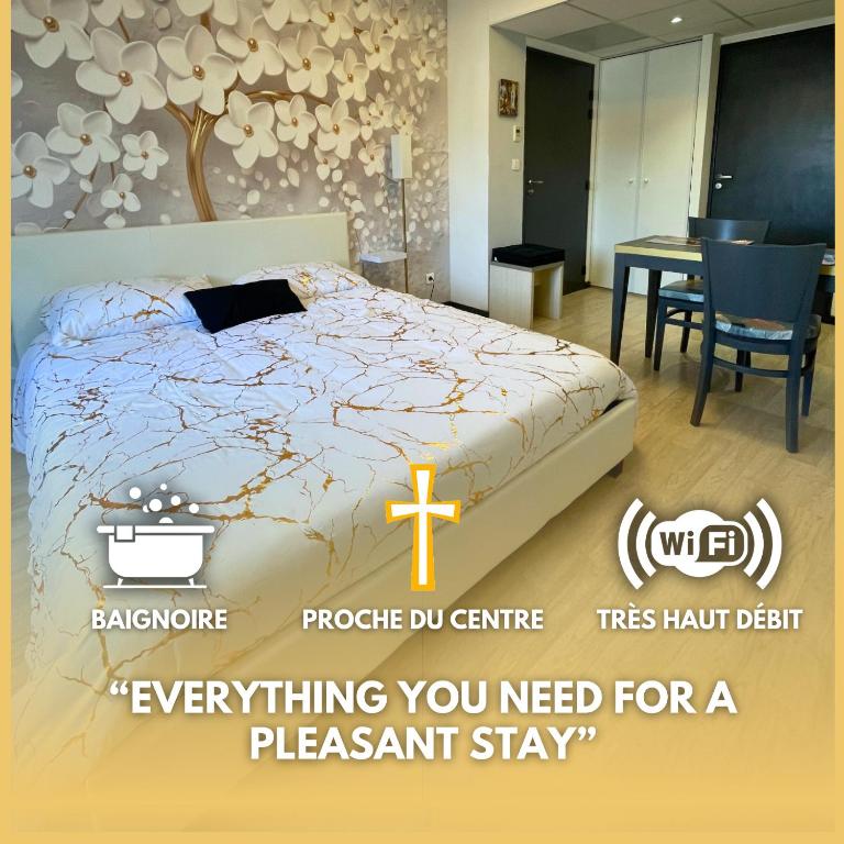 [Rêve doré] Studio Équipé, Wifi, Unique - Appartement 1 Chambre - 1
