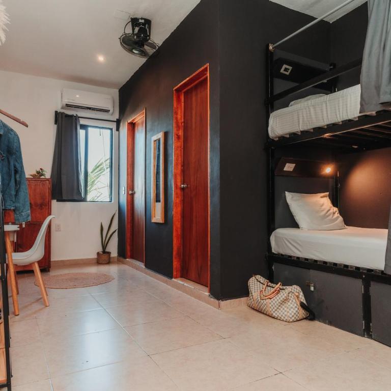 Che Holbox Hostel & Bar Adults Only - Cama en habitación femenina compartida de 4 camas - 7