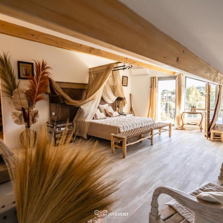 VILLA au Cap Brun, 4 belles chambres, Piscine - Deluxe Vierbettzimmer - 3