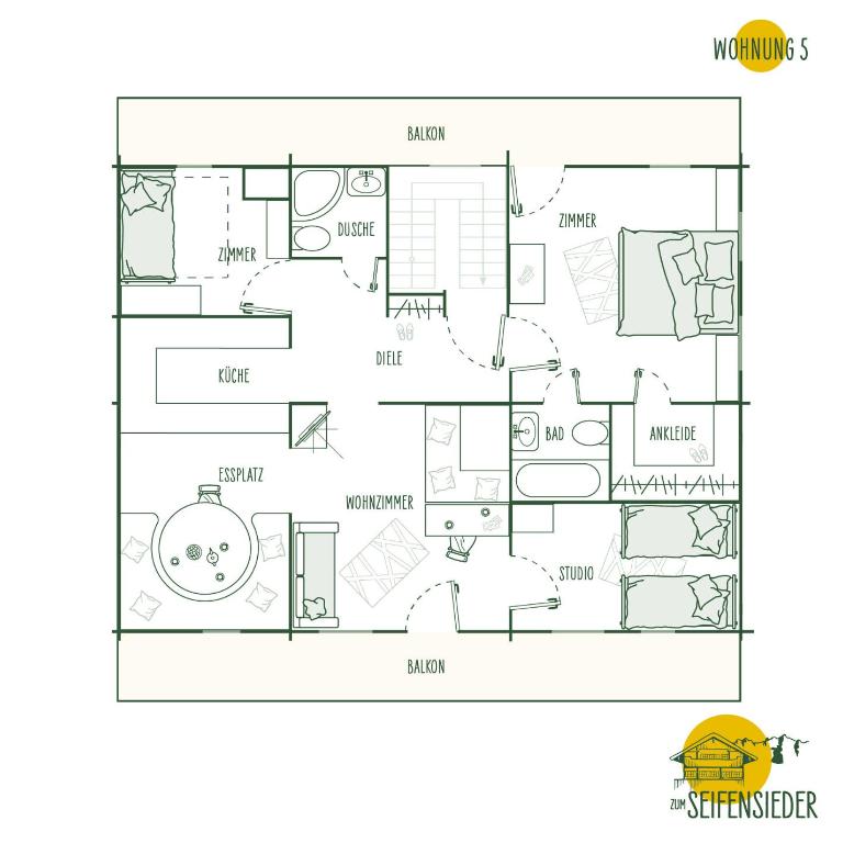 Zum Seifensieder - Apartment mit 3 Schlafzimmern und Bad - 15