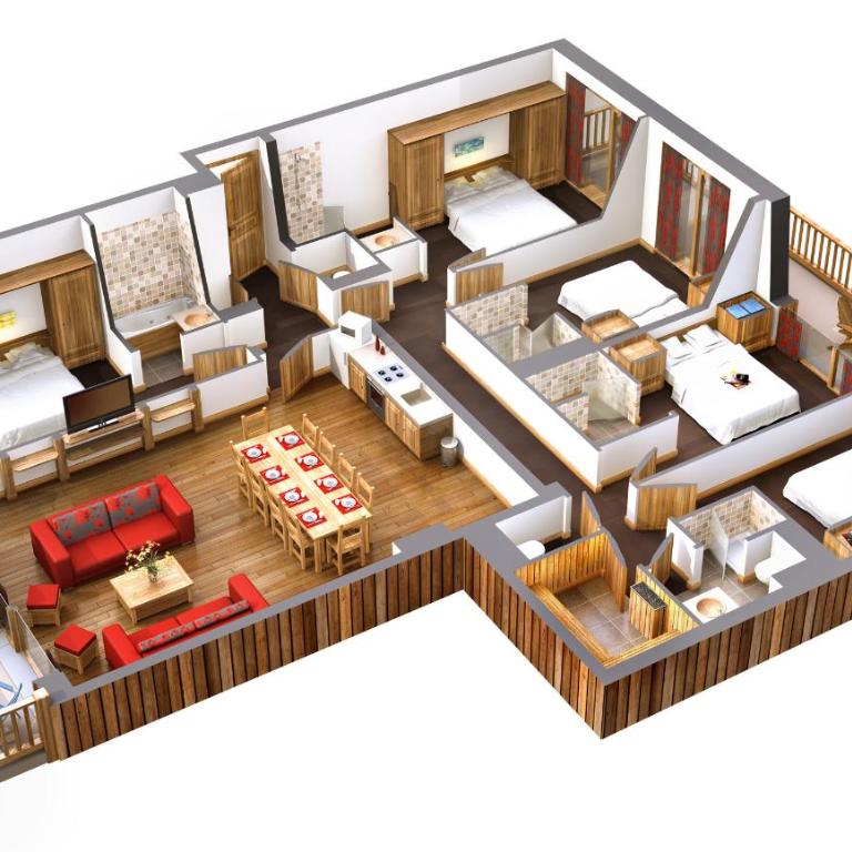 Chalet des Neiges -La Source des Arcs - Appartement Supérieur avec Sauna - 1