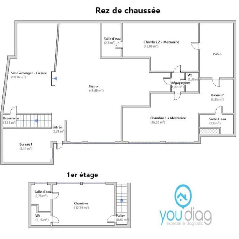 Maison-Atelier 3bd et 3ba avec patio fleuri au pied de Montmartre - Appartement 3 Chambres - 38