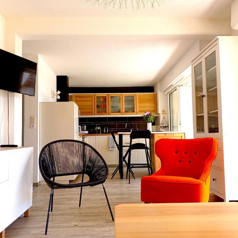 Plain-pied Jardin 6 personnes Clim Vue Mer Parking Wifi Terrasse Piscine dans la résidence - Appartement 2 Chambres - 40
