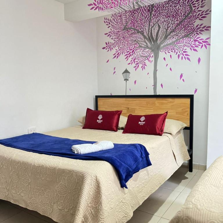 Hostal Amanari - Habitación Doble con baño privado - 2 camas - 3