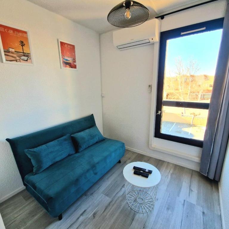 L'Escapade Gruissanaise, appartement 1 chambre, loggia, climatisation, wifi avec piscines de mi-mai à mi-septembre dans résidence - Appartement 1 Chambre - 7