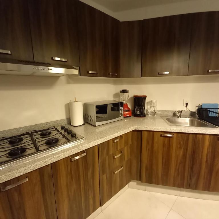 Céntrico y estiloso apartamento con Alberca, AC, Seguridad, Aparcamiento y Gym - Two-Bedroom Apartment - 7