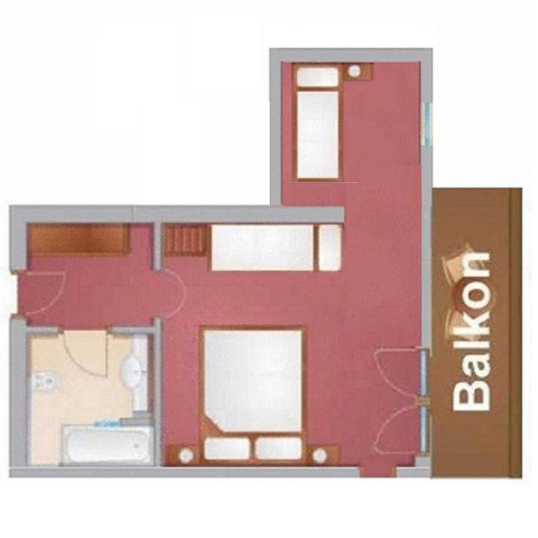Comfort Hotel Garni Landhaus Gitti - Familien-Vierbettzimmer mit Balkon - 6