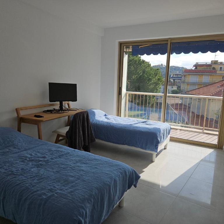 Cap d'Antibes Port Aubernon 3P vue Mer Piscine - Two-Bedroom Apartment - 11