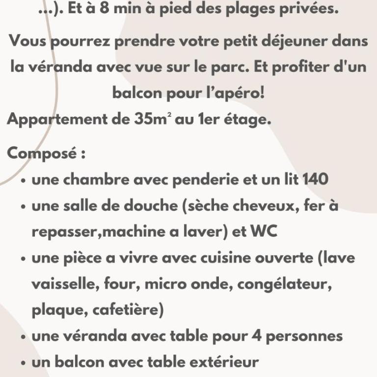T2 Qaurtier Couchant, Vue parc, au calme, à 5 min de la plage - Apartment mit 1 Schlafzimmer - 2