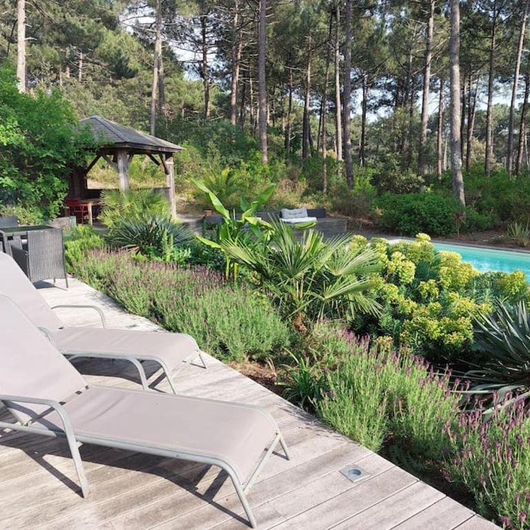 Maison au calme entre Océan et Lac, vue sur le golf, piscine chauffée, classée 4 étoiles - Villa - 4