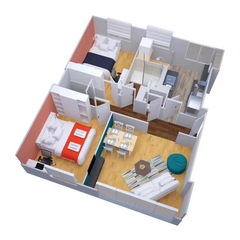 Belle Vaucelles • rénové et design • parking, wifi - Appartement 2 Chambres - 4