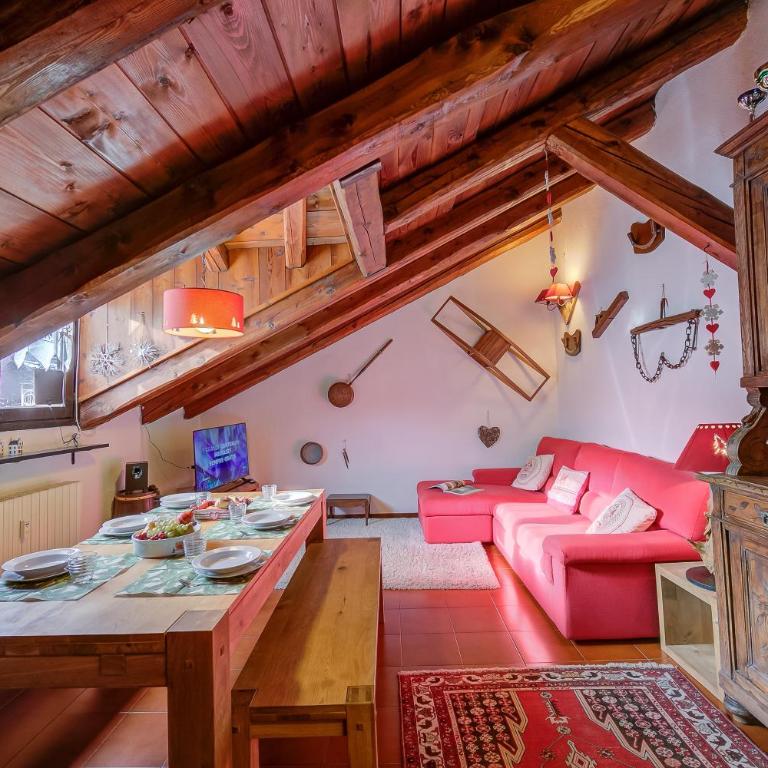 Le Meublè near the train station, close to Ski shuttle bus - Happy Rentals - Apartment mit Blick auf die Berge - 2