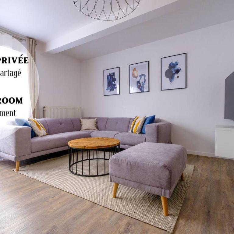 La Rouette - Chambres privées - Habitación Doble con baño compartido - 2 camas - 1