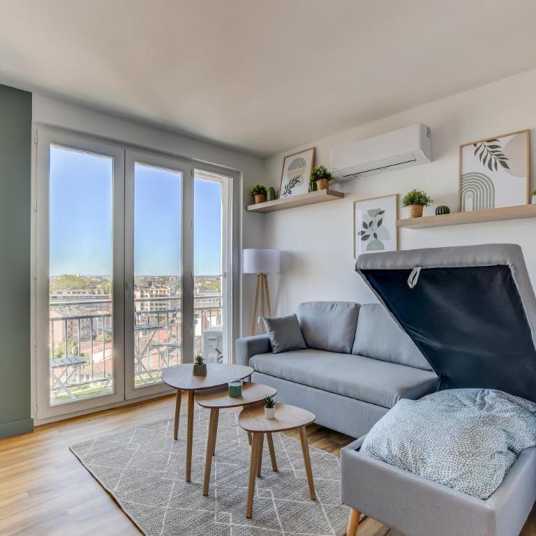 Sunset Duplex - Grand-Rond, Jardin des plantes, centre-ville, 2 BDRs 60m2, AC, Netflix - T3 60m2 avec clim - Duplex Apartment - 16