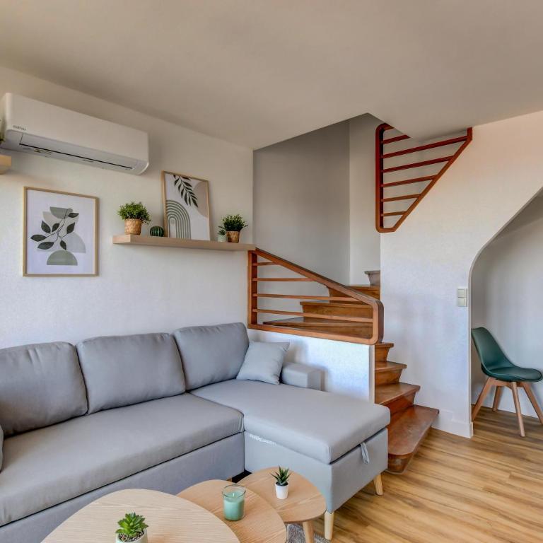 Sunset Duplex - Grand-Rond, Jardin des plantes, centre-ville, 2 BDRs 60m2, AC, Netflix - T3 60m2 avec clim - Duplex Apartment - 13
