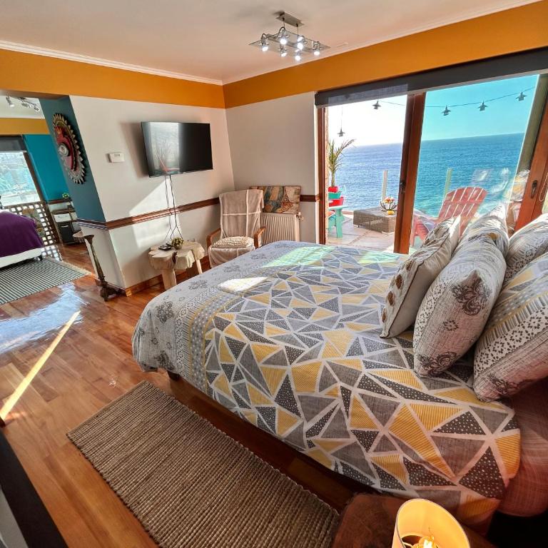 Pacificsunset Concón - Habitación Cuádruple con vistas al mar - 3