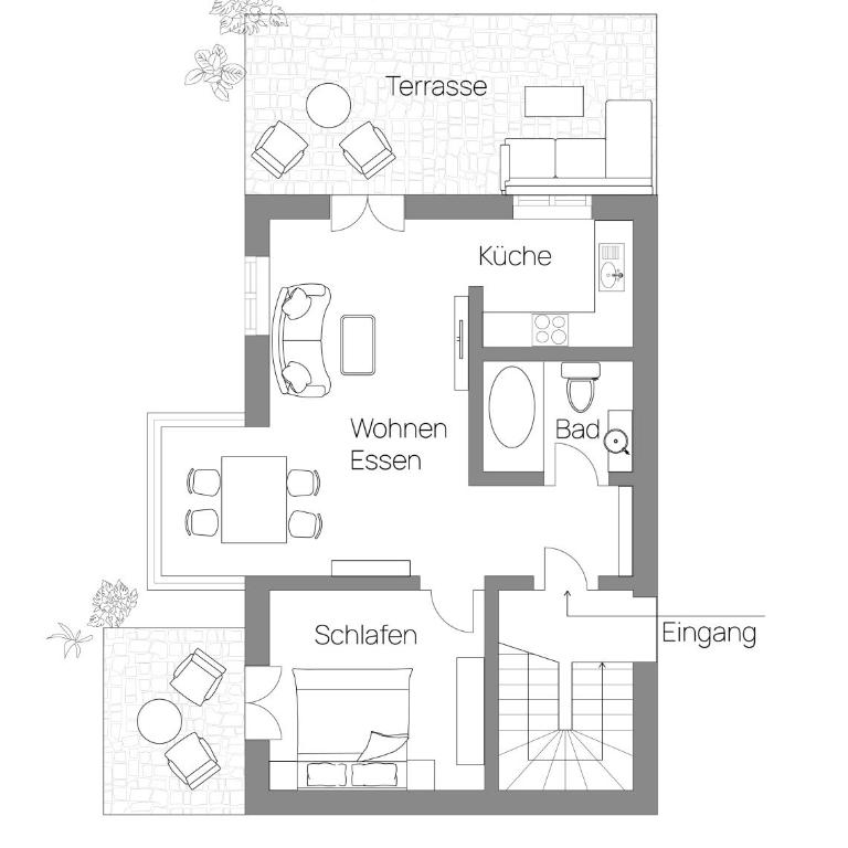 Ferienwohnung Marianne Bergpanorama für Paare 60qm - Apartment mit Blick auf die Berge - 36