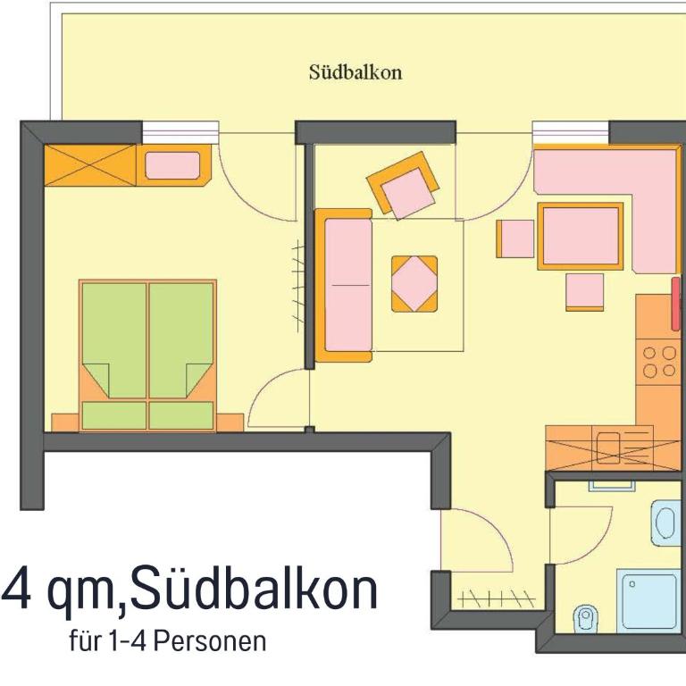 Biohof Burger, 3 sonnige Fewo, alle mit Balkon, Spielzimmer, Grillhütte, 7 km vor Oberstdorf - Apartment mit Balkon - 8