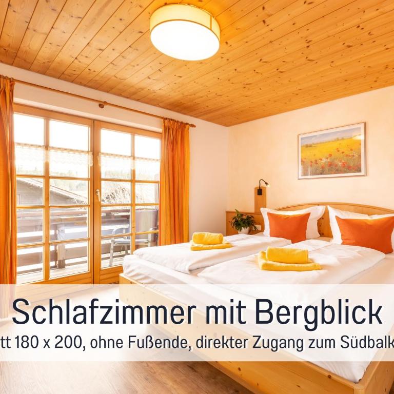 Biohof Burger, 3 sonnige Fewo, alle mit Balkon, Spielzimmer, Grillhütte, 7 km vor Oberstdorf - Apartment mit Blick auf die Berge - 7