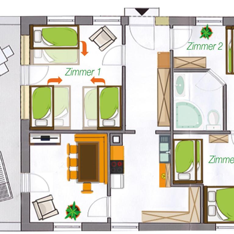 Wendelin`s Ferienwohnung - Apartment mit 3 Schlafzimmern - 4