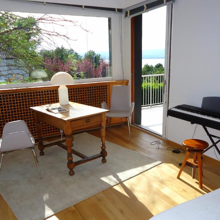 Evian villa with Lake Geneva views in 1960 mid-century modern style - Villa - 21