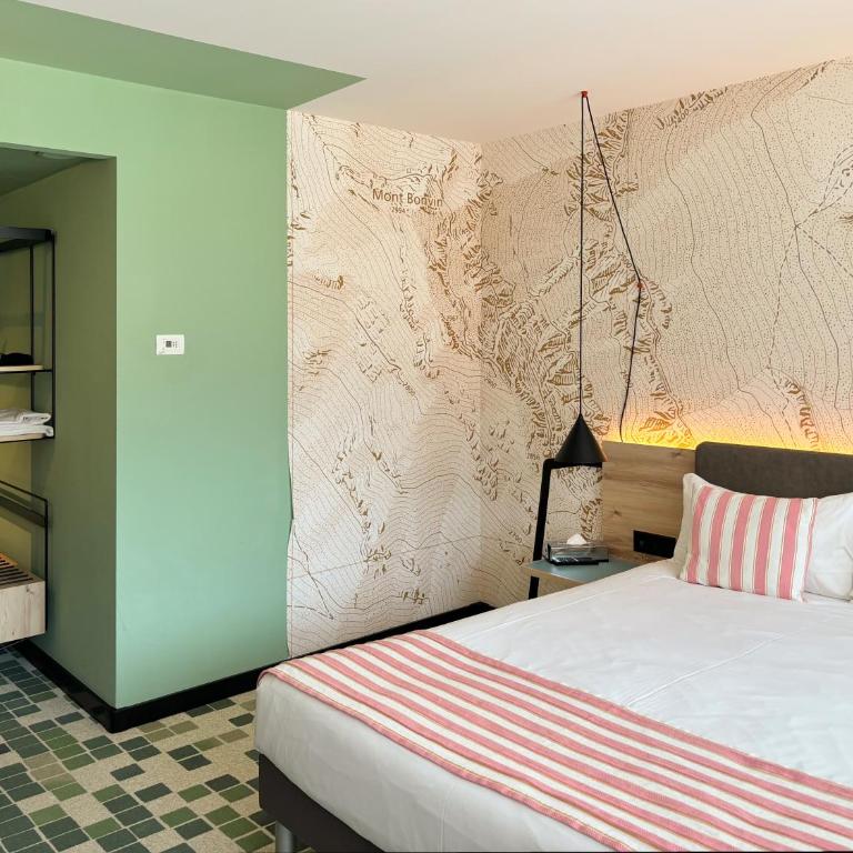 Nonanteneuf appart hōtel Sierre - contactless check-in - Zimmer mit Queensize-Bett und Balkon - 7
