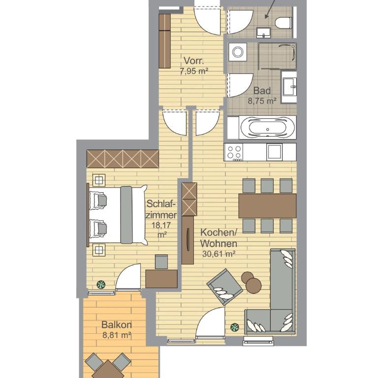 Das Förstereck - Apartment mit 1 Schlafzimmer - 1