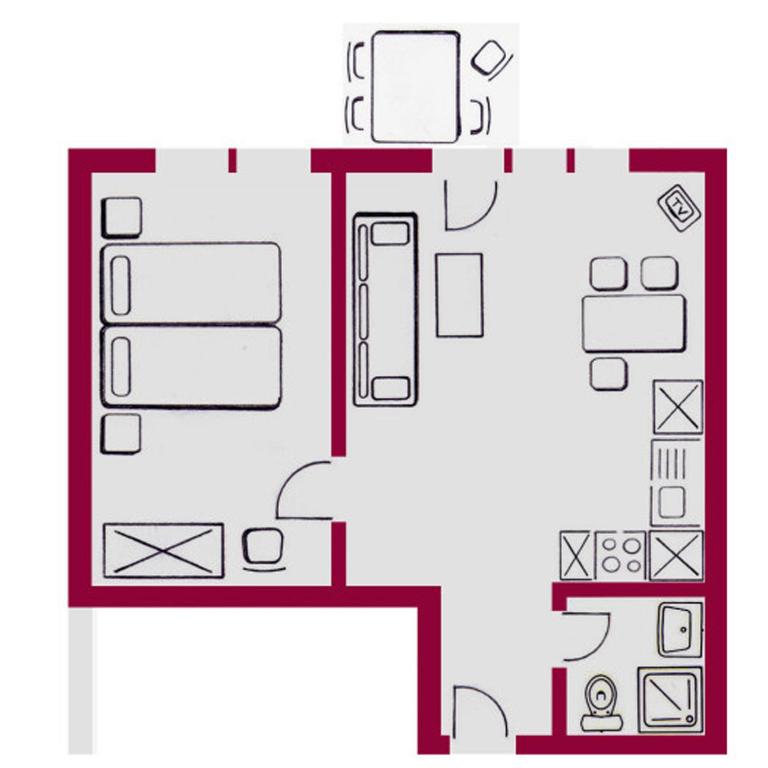 Ferienhaus Antigua - Apartment „Parterre“ mit 1 Schlafzimmer - 1