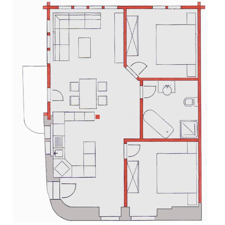 Ferienhaus Antigua - Apartment Castellino mit 2 Schlafzimmern - 1
