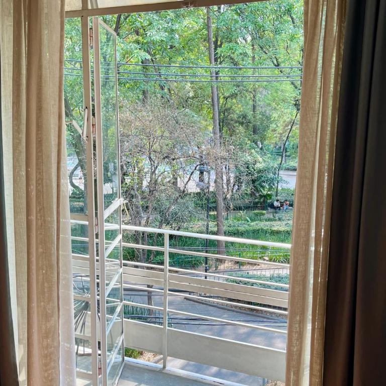 Edificio Art Deco en Roma Norte - Estudio con vistas al jardín - 8