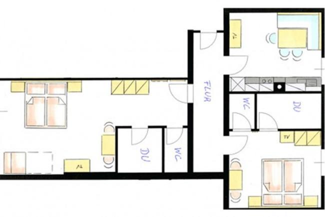 Appartements Rabengut - Two-Bedroom Apartment with Balcony - 14