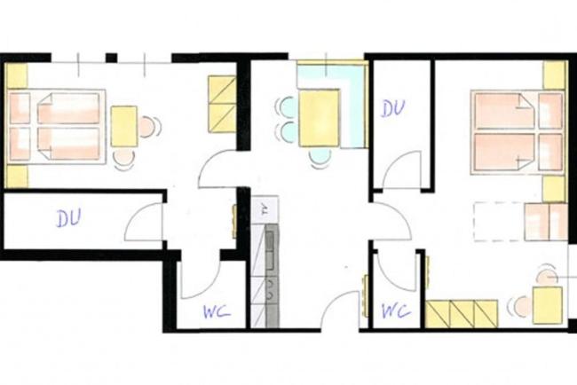 Appartements Rabengut - Two-Bedroom Apartment with Balcony - 7