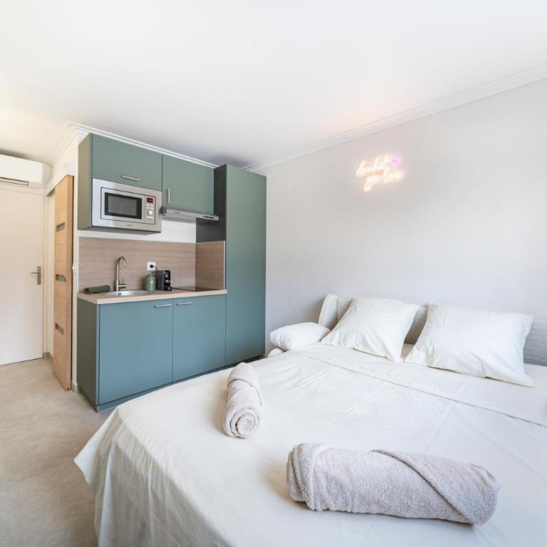 Studio Banane 2 min croisette mitoyen Martinez - Apartamento de 1 dormitorio - 9