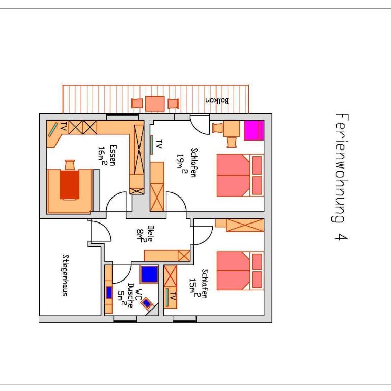 Gästehaus Brix - Apartment mit 2 Schlafzimmern - 7