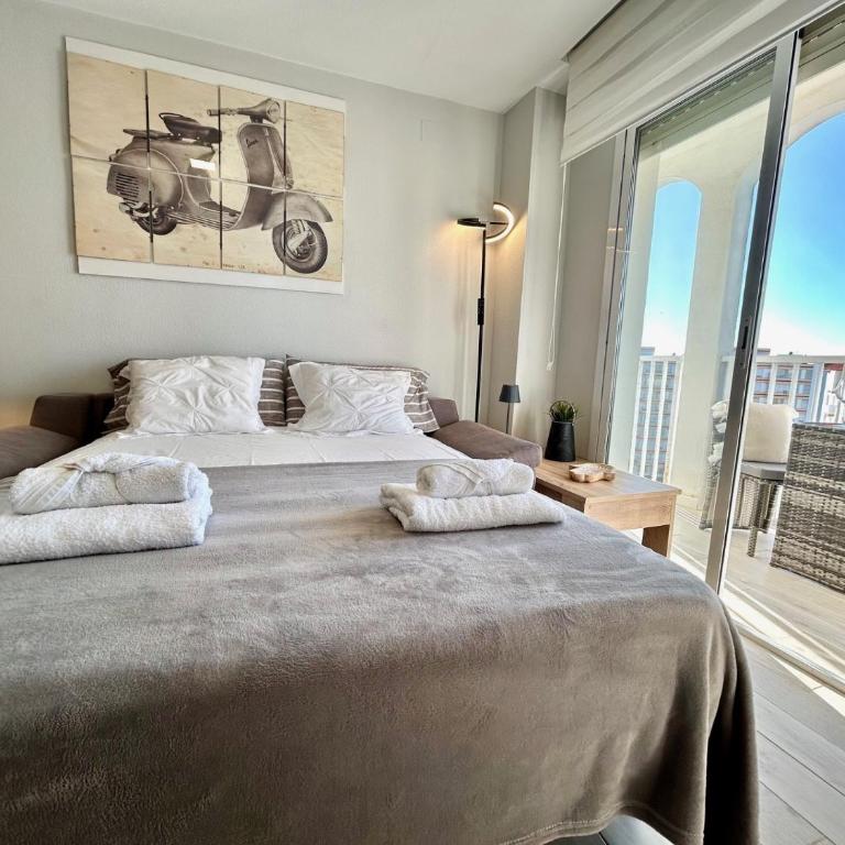 GATU Villa Salada, junto la playa, parking, terraza, aire acc, piscina, wifi Sólo familias o grupos mayores de 21 años - Apartamento de 1 dormitorio con balcón y vistas al mar - 29