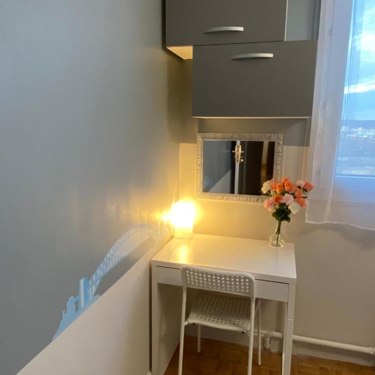 Chambre Privée en Colocation Villeurbanne Métro Bonnevay - Chambre Double Économique - 1