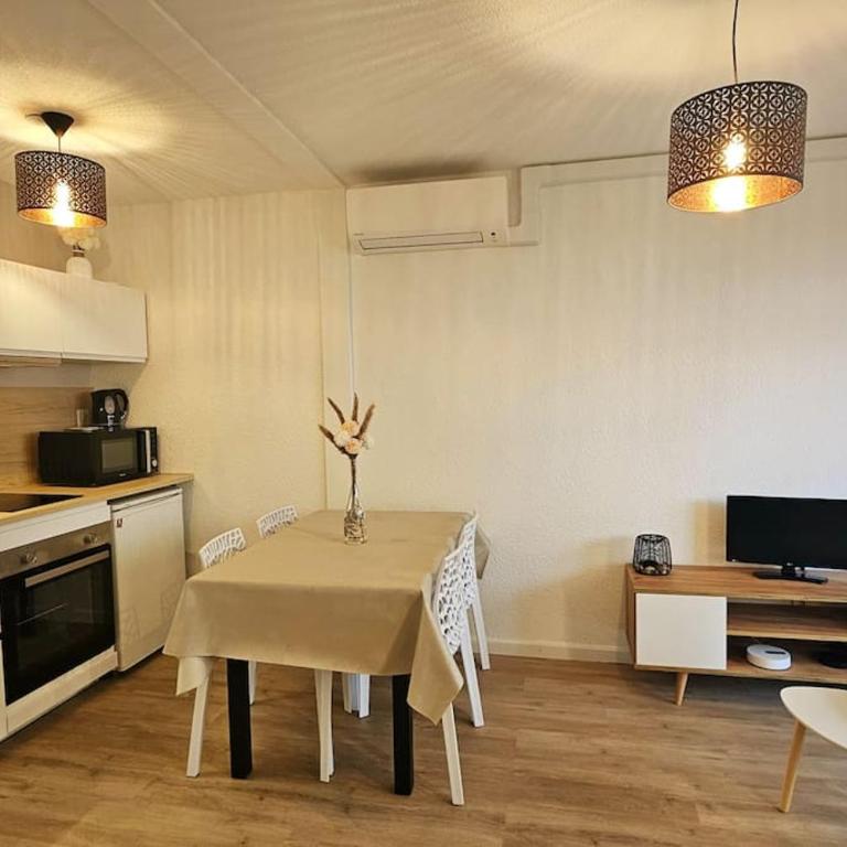 Superbe T2 climatisé avec terrasse & piscine avec accès direct à la mer - Appartement 1 Chambre - 12