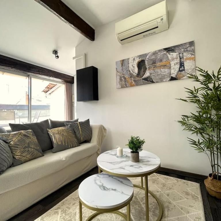 Charme urbain sous les toits-Terrasse/Clim/Parking - Appartement 2 Chambres - 6