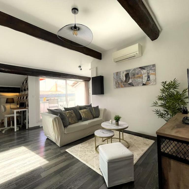 Charme urbain sous les toits-Terrasse/Clim/Parking - Appartement 2 Chambres - 20
